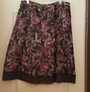 LOFT, Ann Taylor linen/silk skirt